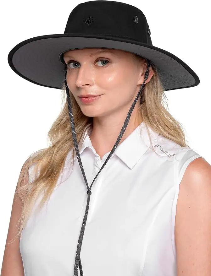 Men's Shapeable Wide Brim Hat - UPF 50 Sun Protection - Maximum Coverage on Your Next Adventure - Sun Fearless Leo Hat by GreenHaven Gardens