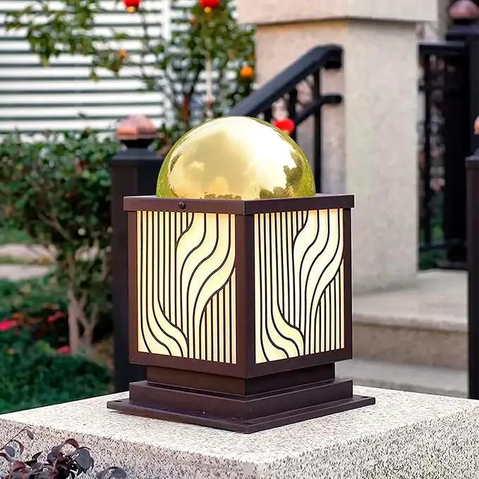 Nerien Gazing Ball, Stainless Steel Garden Mirror Globe, Polished Ornament Sphere, Hollow Floating Reflective Hemisphere, for Home Outdoor Pond Housewarming Swimming Pool Decoration, Gold, 6Pcs Mix by GreenHaven Gardens