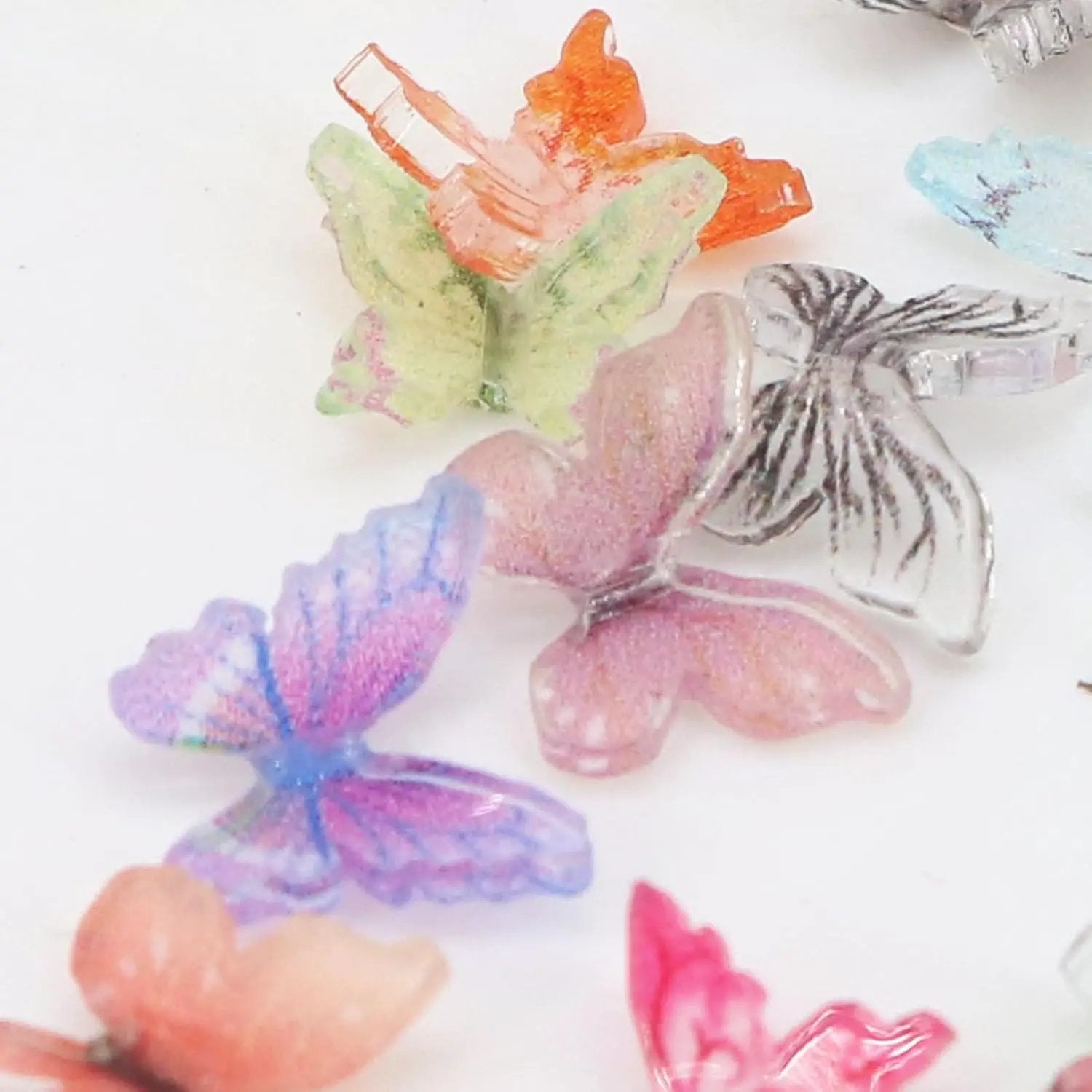 90Pcs Mini Resin Butterflies, Miniature Little Butterfy Decoration, Tiny Butterflies for DIY Crafts, Mini Resin Animals Figurines for Fairy Garden Micro Landscaping Decor by GreenHaven Gardens