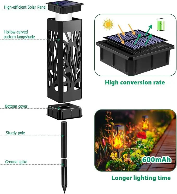 TomCare Flickering Flames Pathway Lights Solar Powered Decorative Garden Waterproof Torch Outdoor Landscape Lighting for Yard Patio by GreenHaven Gardens
