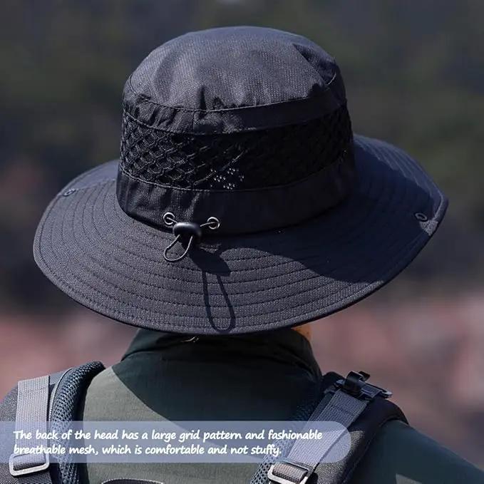 Fishing Hat, UPF50+ Wide Brim Sun Hat for Men Women, UV Protection Hiking Beach Bucket Hats Summer Safari Hat by GreenHaven Gardens