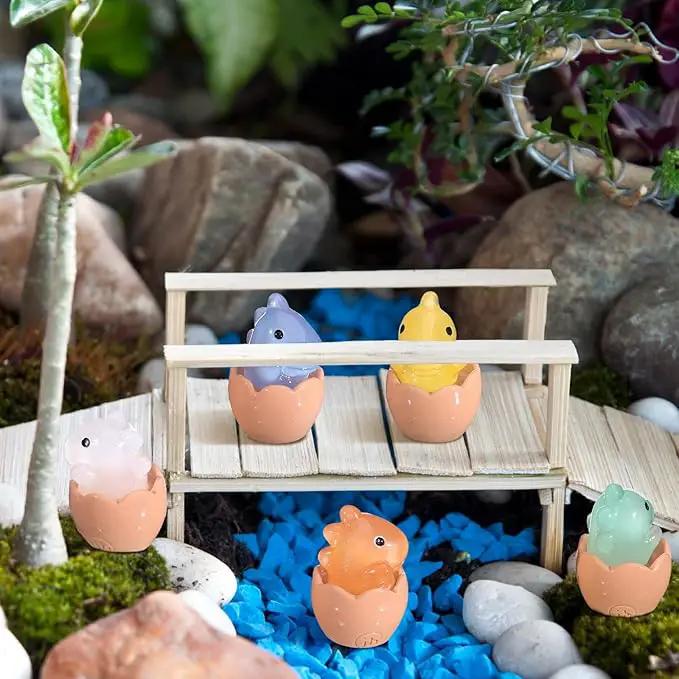 Libima 100 Pcs Mini Resin Luminous Dinosaur Figures Glow in The Dark Dinosaur Miniatures Resin Tiny Animal Figurines for Fairy Landscape Garden Aquarium Dollhouse Decor by GreenHaven Gardens