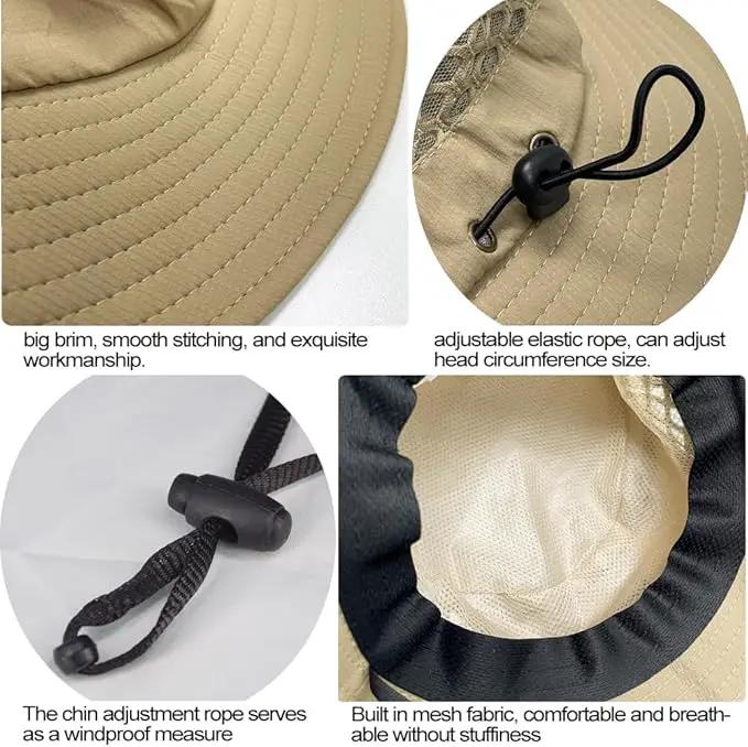 Fishing Hat, UPF50+ Wide Brim Sun Hat for Men Women, UV Protection Hiking Beach Bucket Hats Summer Safari Hat by GreenHaven Gardens