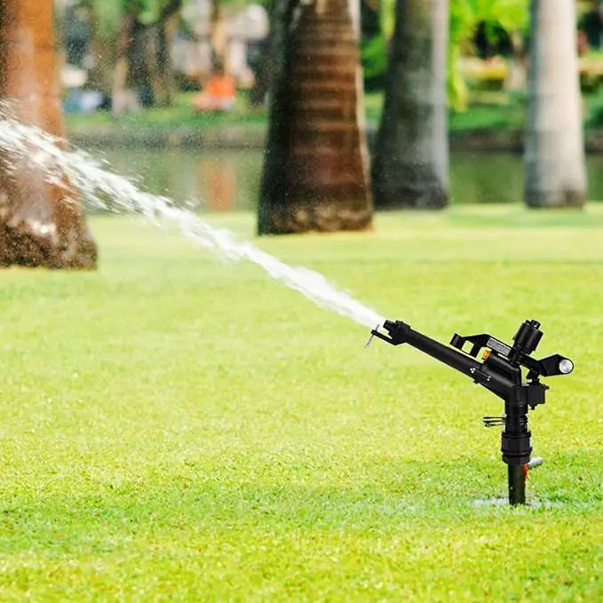 Rocking Arm Sprinkler, 1.5in to 1in DN25 Female Thread Adjustable 360 Degree Rotating Rocking Arm Impact Mini Sprinkler with Nozzle Set by GreenHaven Gardens