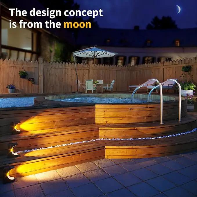 JSOT Outdoor Step Lights - 16 Pack Warm White Solar Stair Lights Waterproof Deck Light for Outside Decor Yard Patio Pathway by GreenHaven Gardens