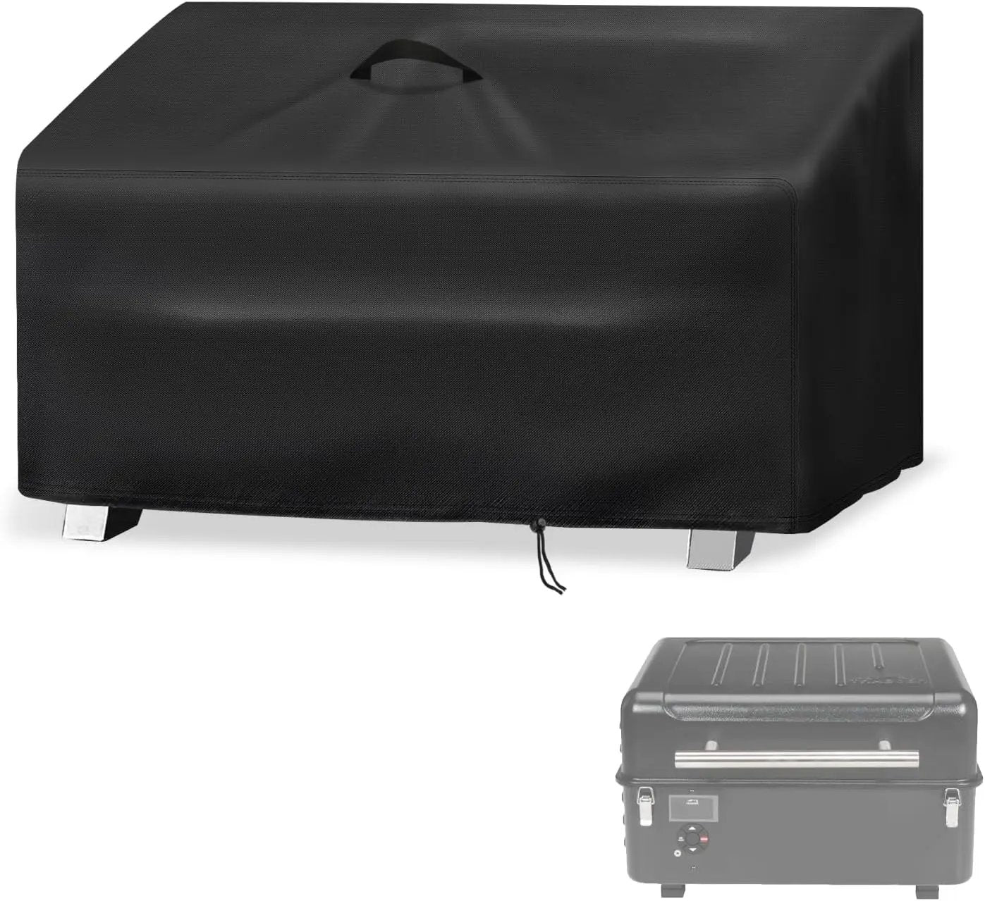 Grill Cover for Traeger TFT18KLD Ranger, Waterproof Dustproof Tabletop Grill Smoker Cover- 20x21x13 in, Black by GreenHaven Gardens