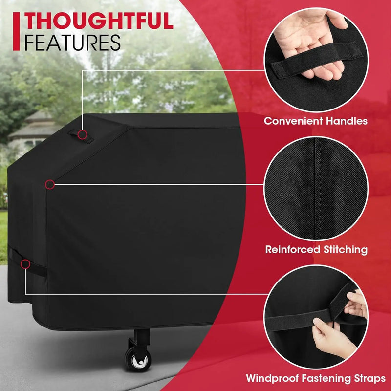 Unicook 28 Inch Griddle Cover for Blackstone and Nexgrill Cooking Station, Outdoor Flat Top BBQ Grill Cover with Sealed Seam, Heavy Duty Waterproof Fade Resistant, Black by GreenHaven Gardens