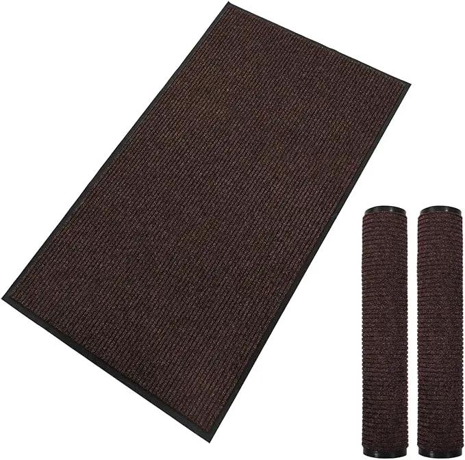 fani 2 PCS Heavy Duty Large Outdoor Indoor Entrance Doormat Brown Waterproof Low Profile Entrance Rug Front Door Mat Patio Anti-Skid Rubber Back, 31x47 inch (Brown) by GreenHaven Gardens