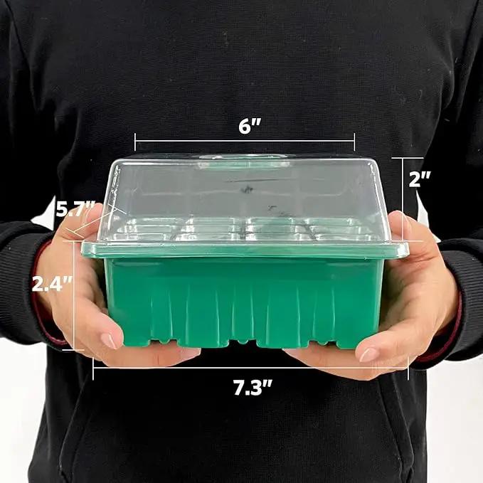 NAMOTEK Plant Heat Mat with 5 Set Seed Starter Tray & Humidity Domes, 60 Cell Trays Germination Station Cloning Kit by GreenHaven Gardens