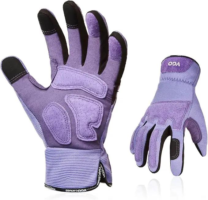 Vgo... Gardening Gloves Ladies,Safety Work Gloves,Touchscreen(Size S,Purple,SL7471) by GreenHaven Gardens