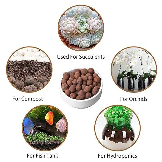 Leca Expanded Clay Pebbles 1LBS Grow Media for Indoor Plants Hydroponic Growing Gardening System Supplies … by GreenHaven Gardens