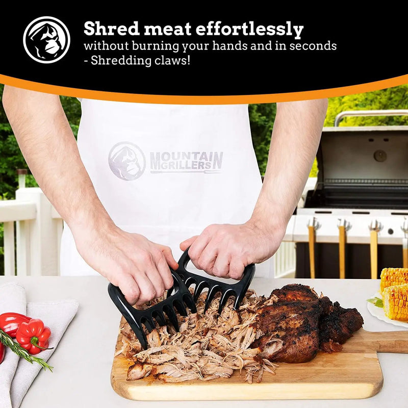 Mountain Grillers Meat Claws - Pulled Pork Claws and Meat Shredder - Grilling Claws BBQ Tools for Meat Shredding - Meat Pulling Claws for Barbecue, Smoker, and Grill Bear Claws - Pack of 2, Black by GreenHaven Gardens