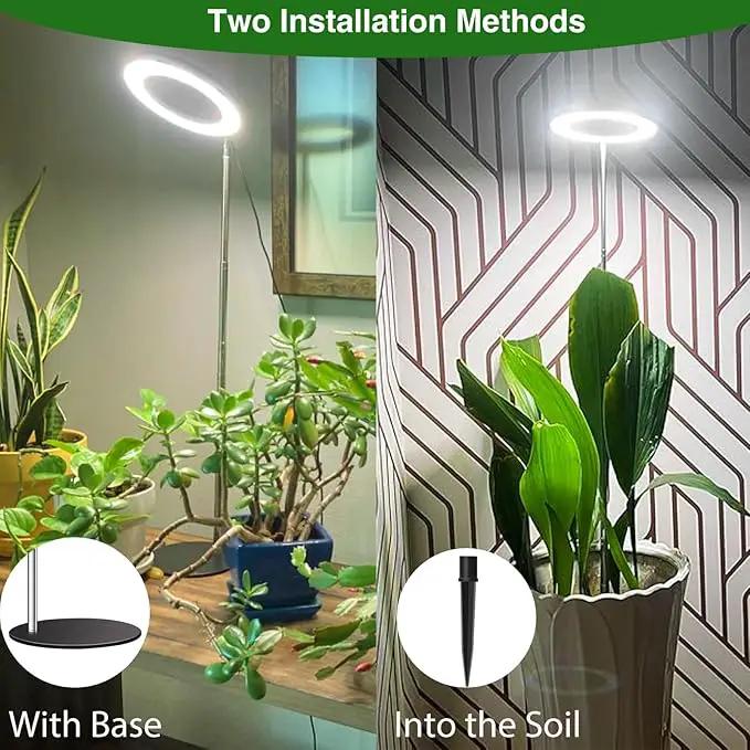 Grow Lights, Full Spectrum Plant Light for Indoor Plants, 2 in 1 Design Desktop Growing Lamp with Auto Timer for 6/12/16Hrs,3 Optional Spectrums,5 Brightness,Height Adjustable 9.8"-37.4" by GreenHaven Gardens