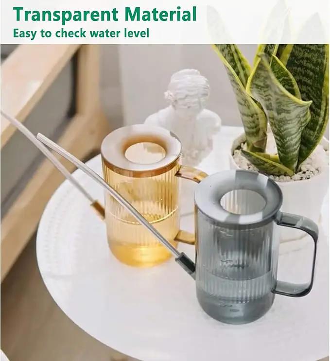 Tennedriv Green Long Spout Watering Can Indoor, Small Watering Cans for House Plants, Flowers, Succulents (Brown) by GreenHaven Gardens
