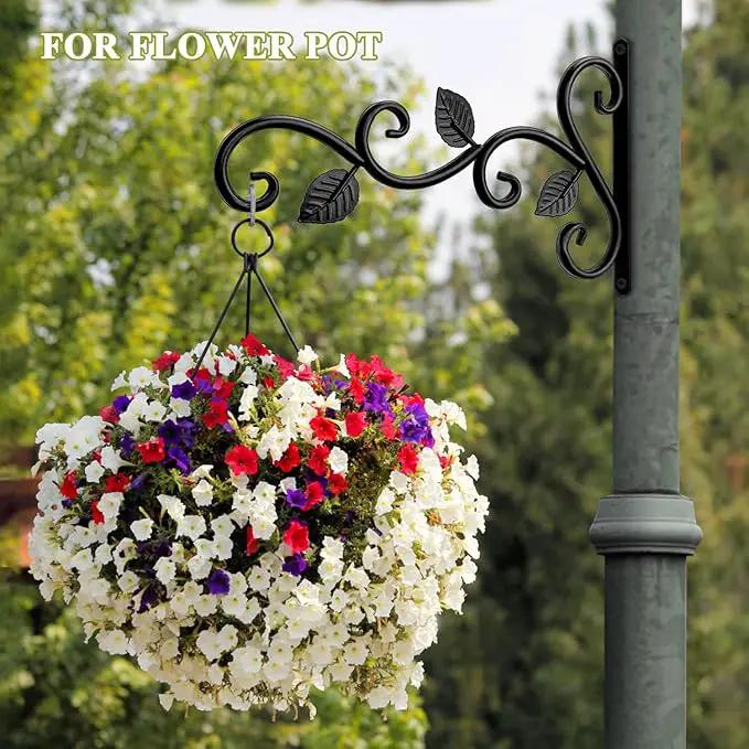 2 Pack Plants Hangers Outdoor Indoor Decor, Wall Hooks for Hanging Plant Bracket, Plant Hooks for Bird Feeder, Wind Chime, Lights, Lanterns by GreenHaven Gardens