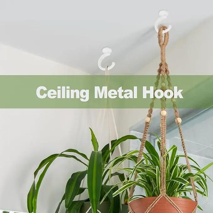 6pcs Ceiling Hooks for Hanging Plants,Hanging Hanging Lights Metal Small Hooks,Indoor Outdoor Wall Heavy Duty Plant Hanger Swag Hook by GreenHaven Gardens