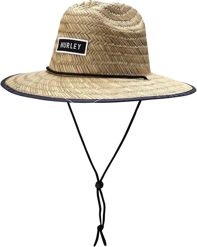 Hurley Men's Straw Hat - Bayside Lifeguard Straw Sun Hat by GreenHaven Gardens