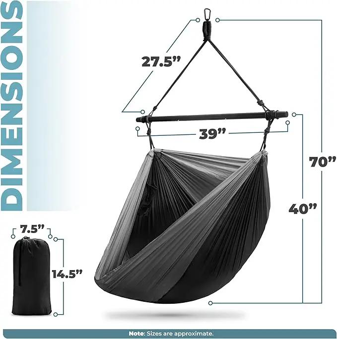 Sorbus Hanging Hammock Chair - Tree Pod Sensory Swing - Outdoor Camping Cacoon Chair - Collapsible and Lightweight Swings - Swinging Rocker Chairs for Camp, Travel, Hiking, Tent, Porch (500 lb Max) by GreenHaven Gardens