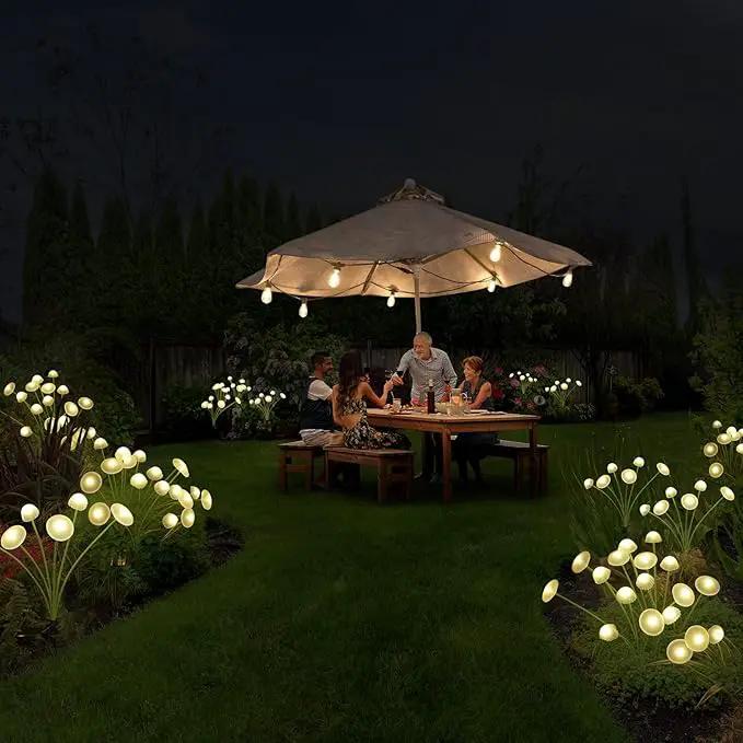 Solar Garden Lights, 6-Pack Dual Mode LED Solar Mushroom Lights, Waterproof Firefly Outdoor Decor for Yard, Patio, and Pathway – Warm White Jellyfish Ambiance by GreenHaven Gardens