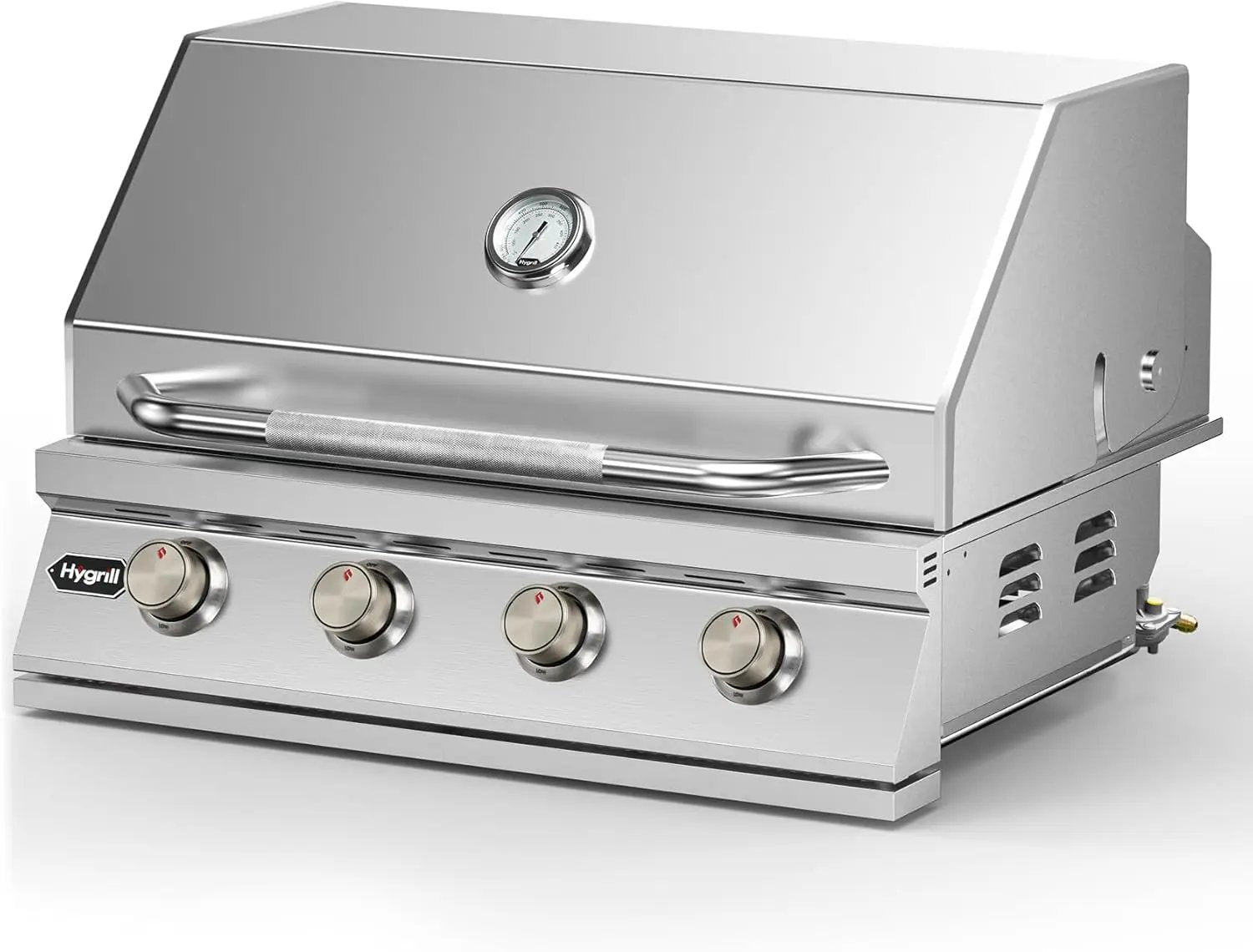 Hygrill 32-Inch Built In Grill, Stainless Steel 4-Burner Grill Head for Outdoor Kitchen, Natural Gas by GreenHaven Gardens