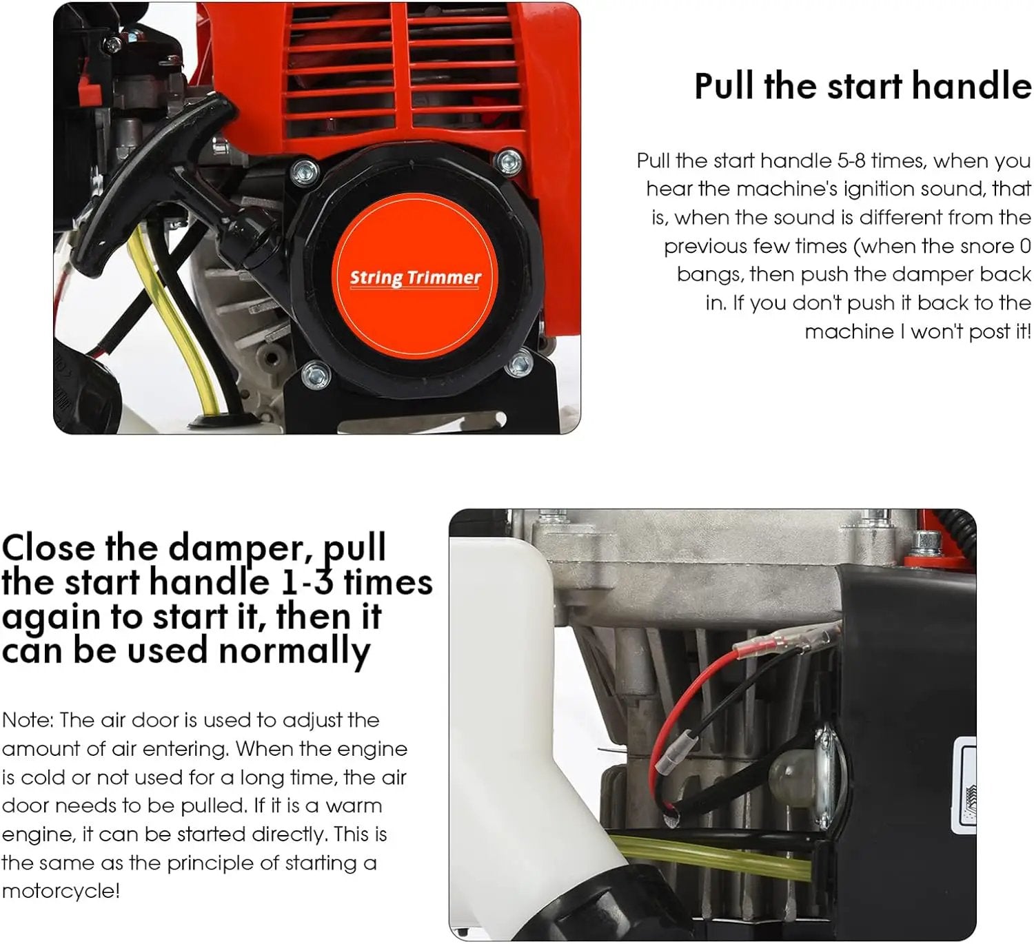 2024 New Gas Weed Wacker, 52cc 2-Stroke 5 in 1 Multi-Functional Lawn Mower Hedge Trimmer Pruners Gas Powered Brush Cutter, Weed Eater for Grass and Bush Shipping from US (Red 2) by GreenHaven Gardens
