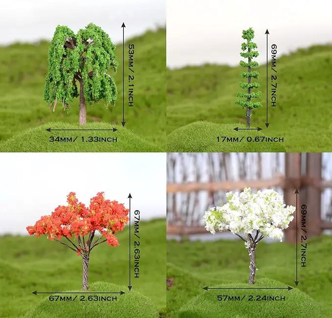Cayway 26 PCS Outdoor Fairy Garden Miniatures Mini Zen Garden Accessories, Artificial Garden Grass, Model Trees, Terrarium Ornaments, Dollhouse Supplies, Bonsai Decorative Craft Tools Kit by GreenHaven Gardens