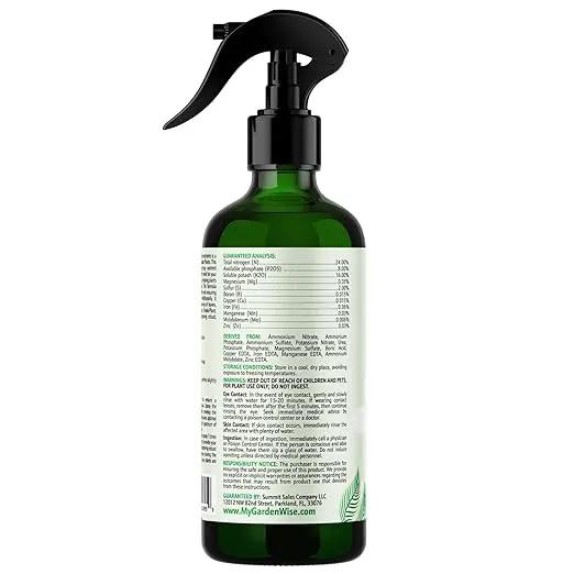 Professional Foliar Plant Spray with Essential Micronutrients 3-1-2 for Snake Plants, Dracaena trifasciata, Sansevieria - Liquid Fertilizer - Plant Food - Plant Shine - Plant Care (16 OZ) by GreenHaven Gardens
