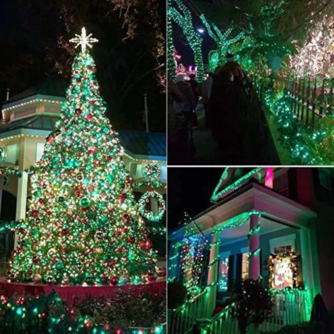 66Ft 200LED Fairy Lights Plug in, Waterproof String Lights Outdoor & Indoor 8 Modes with Timer, Christmas Light Bedroom Decor, Twinkle Light for Garden St. Patrick's Day Christmas Decorations (Green) by GreenHaven Gardens
