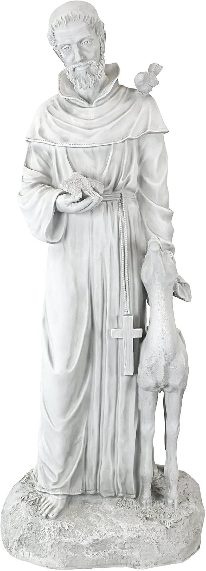 Design Toscano Francis of Assisi, Patron of Animals Religious Garden Decor Statue, 37 inches Tall, Cast Stone Resin, Antique Stone Finish by GreenHaven Gardens