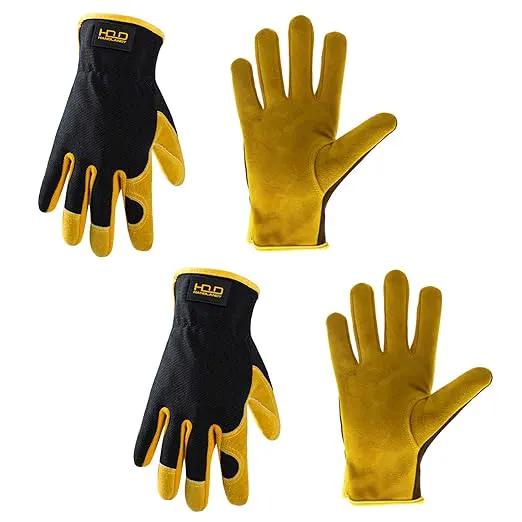 GLAD HAND HEARTLAND セット HLDD HANDLANDY 2 Pairs Leather Gardening Gloves for Men, Utility Work