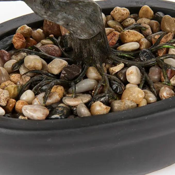 Artificial Bonsai Tree Juniper Faux Plants Indoor Small Fake Plants Decor with Ceramic Pots for Home Table Office Desk Bathroom Shelf Bedroom Living Room Farmhouse Decorations by GreenHaven Gardens