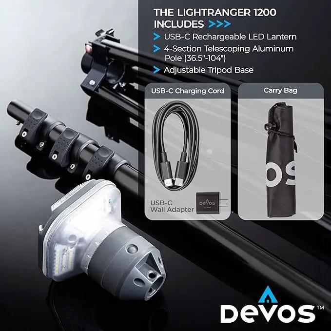 Devos Outdoor LightRanger 1200 - High-Performance LED Tripod Lantern with Adjustable Height, 1200 Lumens Brightness, and Long Battery Life. by GreenHaven Gardens