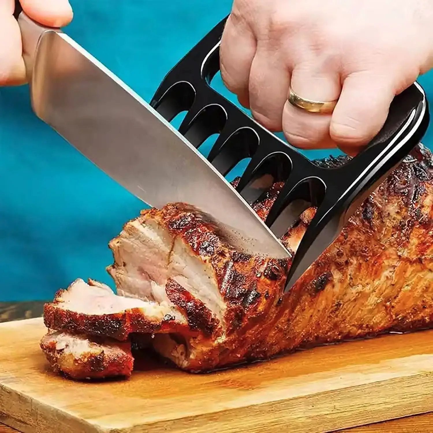 Original Meat Shredder Claws for BBQ – Heat-Resistant Nylon, Ultra-Sharp Blades, Easily Shred, Lift & Handle Pulled Chicken, Beef – Heavy-Duty Barbecue Tool – Black by GreenHaven Gardens