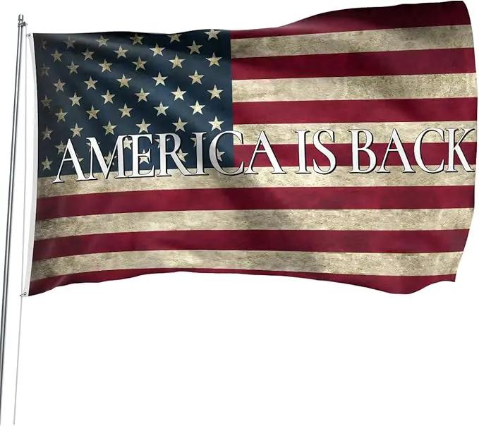 Amarica is Back Flag 3x5 Ft Double Sided Faith Over Fear Banner, Christian American Flags for Outside Christian Banners with Brass Grommets Outdoor House Decorations Flag by GreenHaven Gardens