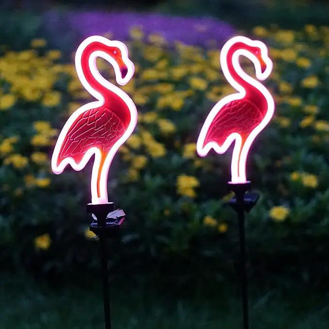 SunKite Flamingo Solar Stake Lights Outdoor,Waterproof Solar Neon Lights for Garden,Yard, Lawn,Pathway,Patio,Backyard (2 Pack) by GreenHaven Gardens