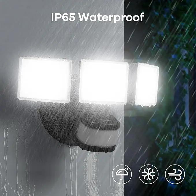 OREiN 6500LM/42W Flood Lights Outdoor, 180°/75FT Motion Sensor Outdoor Lights 4 Modes Dimmable Dusk to Dawn Floodlights IP65 Waterproof for 6000SQ.FT Area for Big Patio, Driveway, Black (Hardwired) by GreenHaven Gardens