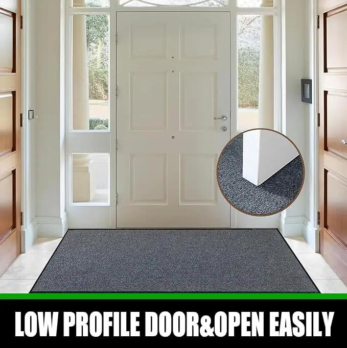 Heavy Duty Doormat, 3'x10' Indoor Outdoor Entry Rug, Commercial Entrance Mat with Rubber Border, Durable Welcome Mat, Rubber Backing Non Slip Doormat for Entryway, Large Garage Floor Mat by GreenHaven Gardens