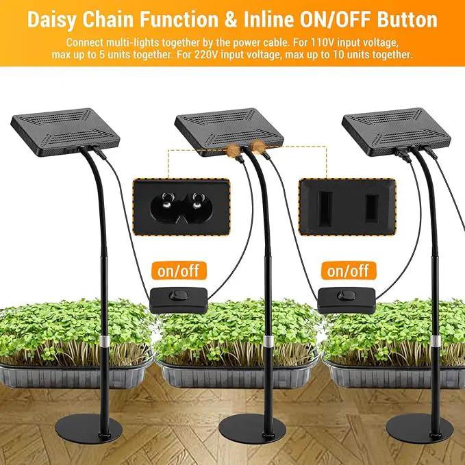 FECiDA Desk Grow Lights for Indoor Plants, Table Top Grow Light UV-IR Full Spectrum, 2000 Lumen LED Bonsai Houseplant Growing Lamp with On/Off Switch, 16"-24" Height Adjustable by GreenHaven Gardens