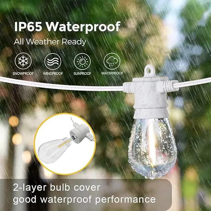 SUNTHIN White Outdoor String Lights, 96FT White Patio Lights with 32 Shatterproof LED Bulbs for Garden, Backyard, Porch, Cafe, Deck, Wedding, Party, Gathering by GreenHaven Gardens