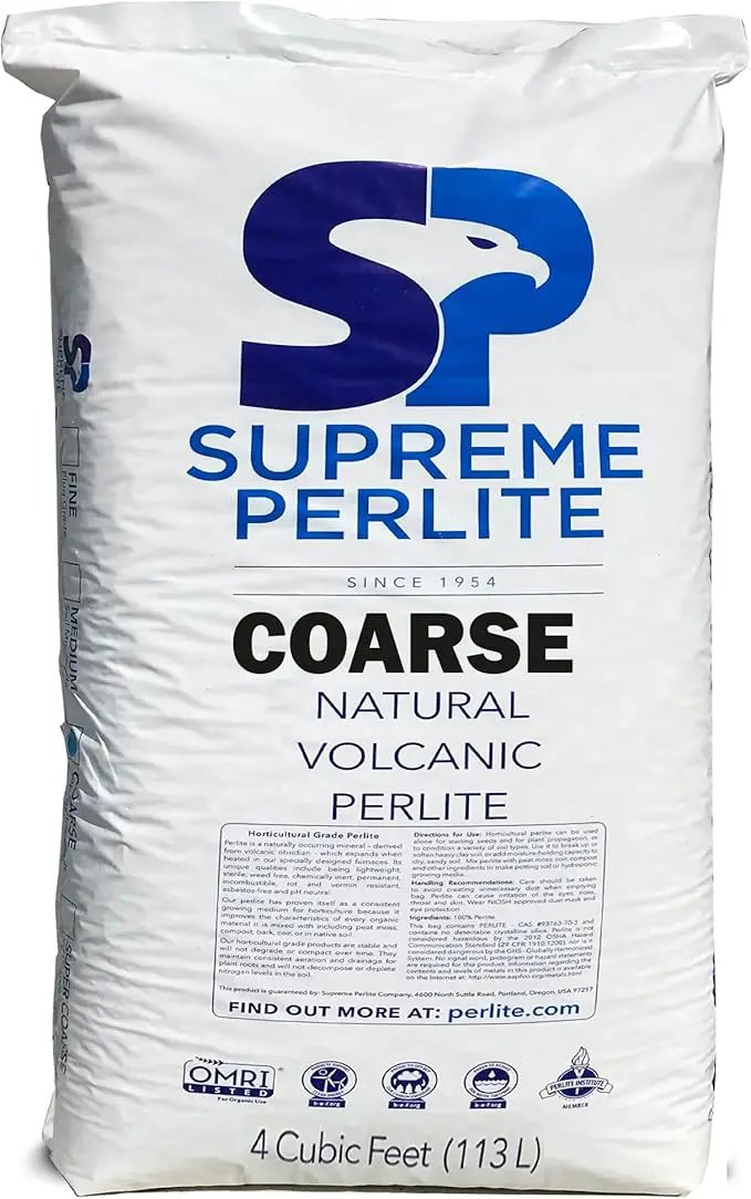 Supreme Horticulture Coarse Grade Perlite and Hydro Crunch Coco Coir Growing Media by GreenHaven Gardens
