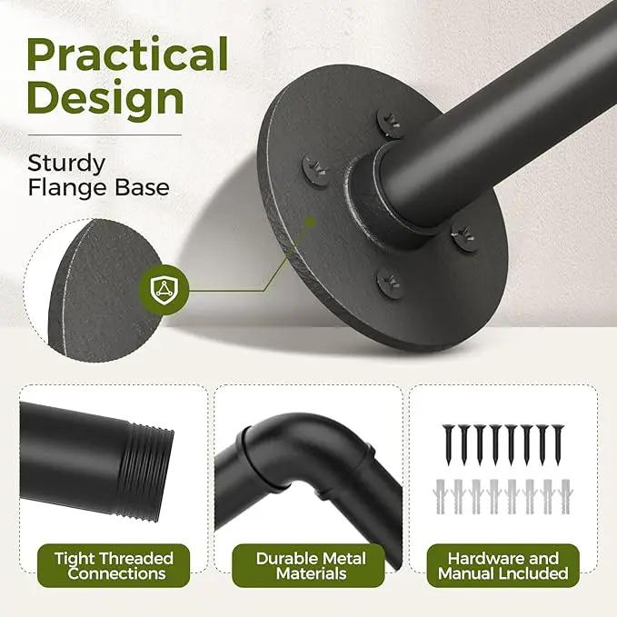Bamworld Hanging Planters for Indoor Plants Plant Hanger Indoor Hanging Plant Rod 36.2in Window Plant Shelves Metal Rod Pot Not Included by GreenHaven Gardens