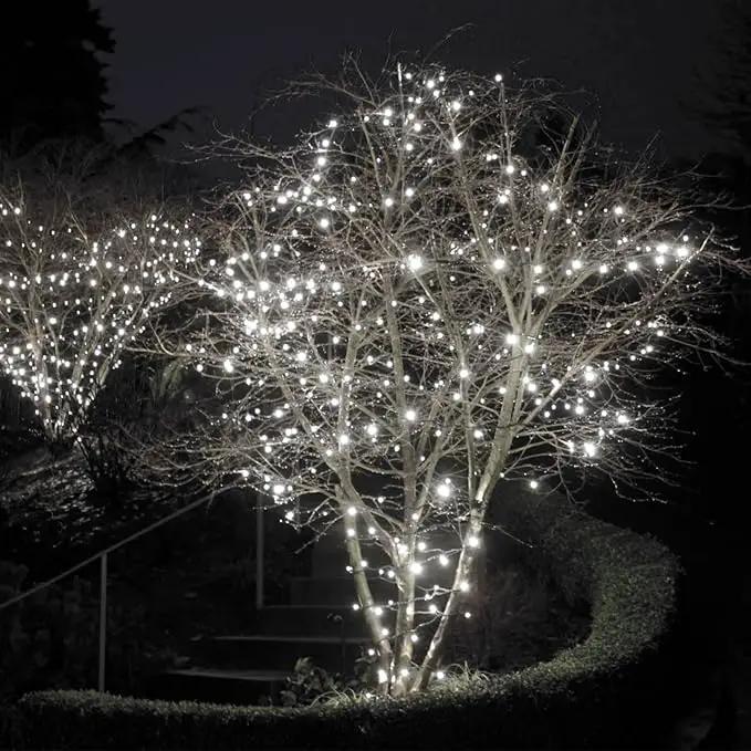 OZS 115Ft 300LED Cool White String Lights Indoor/Outdoor, Waterproof 8 Modes Christmas Lights, Green Wire Tree Lights for Party Wedding Garden Xmas Decorations (Cool White) by GreenHaven Gardens