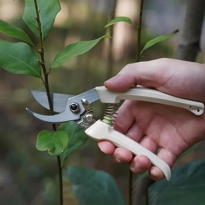 BUGUI Pruning Shears Garden Shears - Premium Alloy Steel Bypass Pruner, Precision-ground Blades, Heavy Duty Gardening Tools, 7" (H101) by GreenHaven Gardens