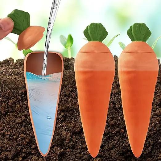 Terracotta Watering Spikes 4 Pcs – Eco Self‑Watering Stakes for Wine Bottles, Slow‑Release Watering System for House & Garden by GreenHaven Gardens