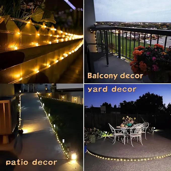 Solar Rope Light 2 Pack Waterproof IP65 39FT 100LEDs Outdoor LED ‎Solar Outdoor Lights for Party Garden Yard Home Wedding Christmas Halloween Holiday Tree Decoration Lighting by GreenHaven Gardens