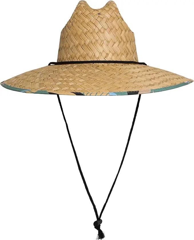 Quiksilver Men's Wide Brim Outdoor Lifeguard Straw Sun Hat by GreenHaven Gardens