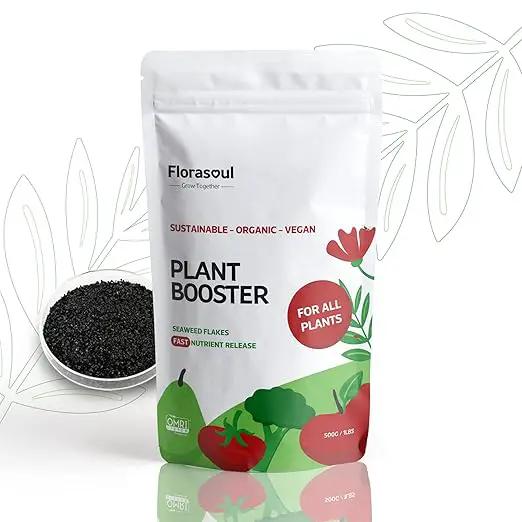 Florasoul® Plant Booster – Organic Vegan Fertilizer for Self-Sufficient Gardeners! All-Purpose, Nutrient-Rich Plant Food for Lush Growth, Vibrant Flowers & Healthy Soil – 100% Natural, Pet-Safe by GreenHaven Gardens