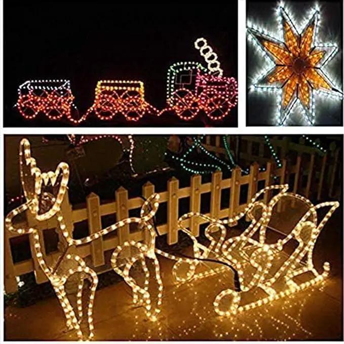100ft LED Rope Lights Outdoor, 720 LED Connectable and Flexible Tube Lights with 8 Modes, Waterproof LED Rope Lighting for Garden, Patio, Pool, Bedroom, Party, Indoor Outdoor Decoration (Warm White) by GreenHaven Gardens
