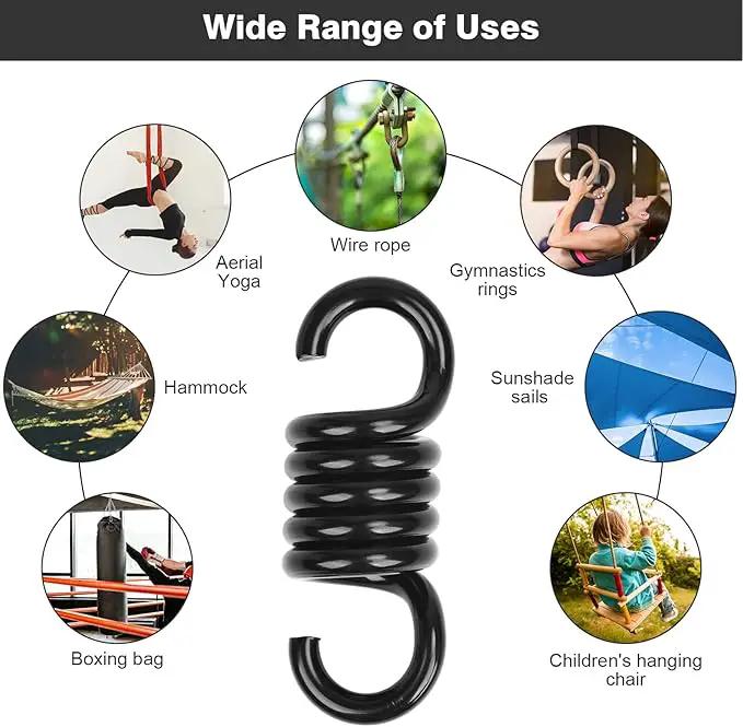 Spring Porch Hook for Hammock Swing Chair Hanging Suspension,880lbs Weight Capacity,Black by GreenHaven Gardens