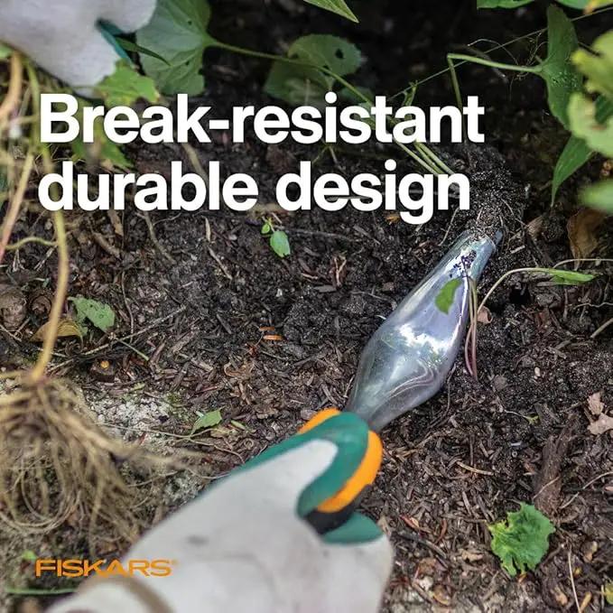 Fiskars Ergo Weeder Tool for Weeding, Heavy Duty Gardening Hand Tool with Ergonomic Handle and Hanging Hole for Storage, Remove Weeds and Roots like Dandelions and Thistles by GreenHaven Gardens
